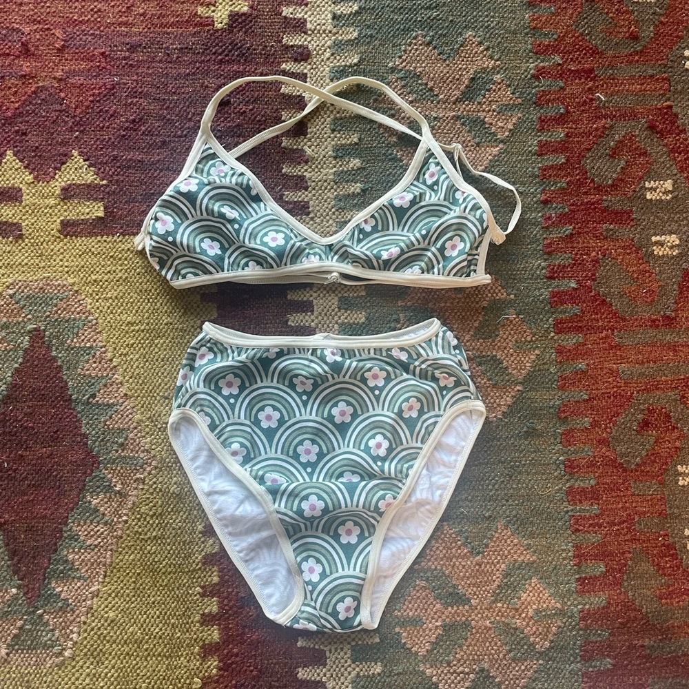 Rotten Oranges cotton lingerie set vintage 70s flower